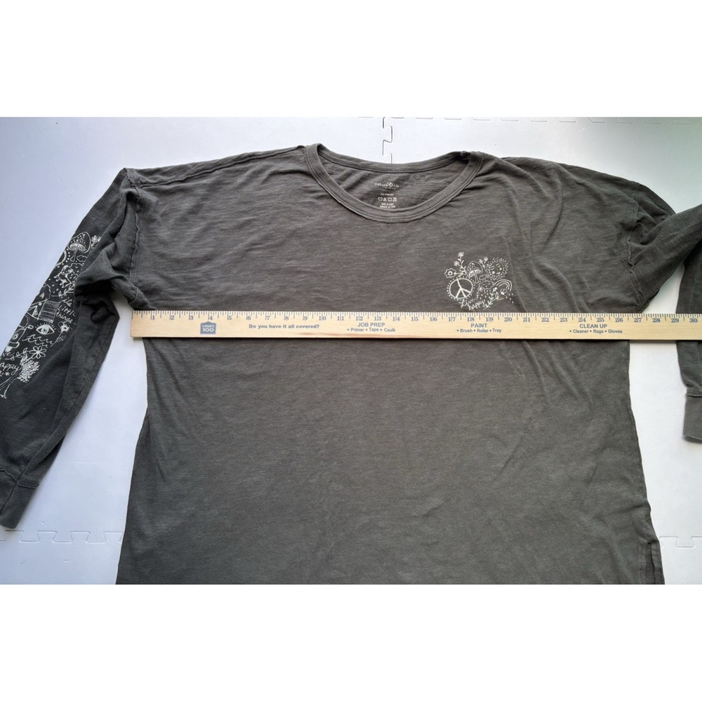 NATURAL LIFE Womens Long Sleeve Tshirt The Little Things 100% Cotton Granola -XL - Picture 9 of 9